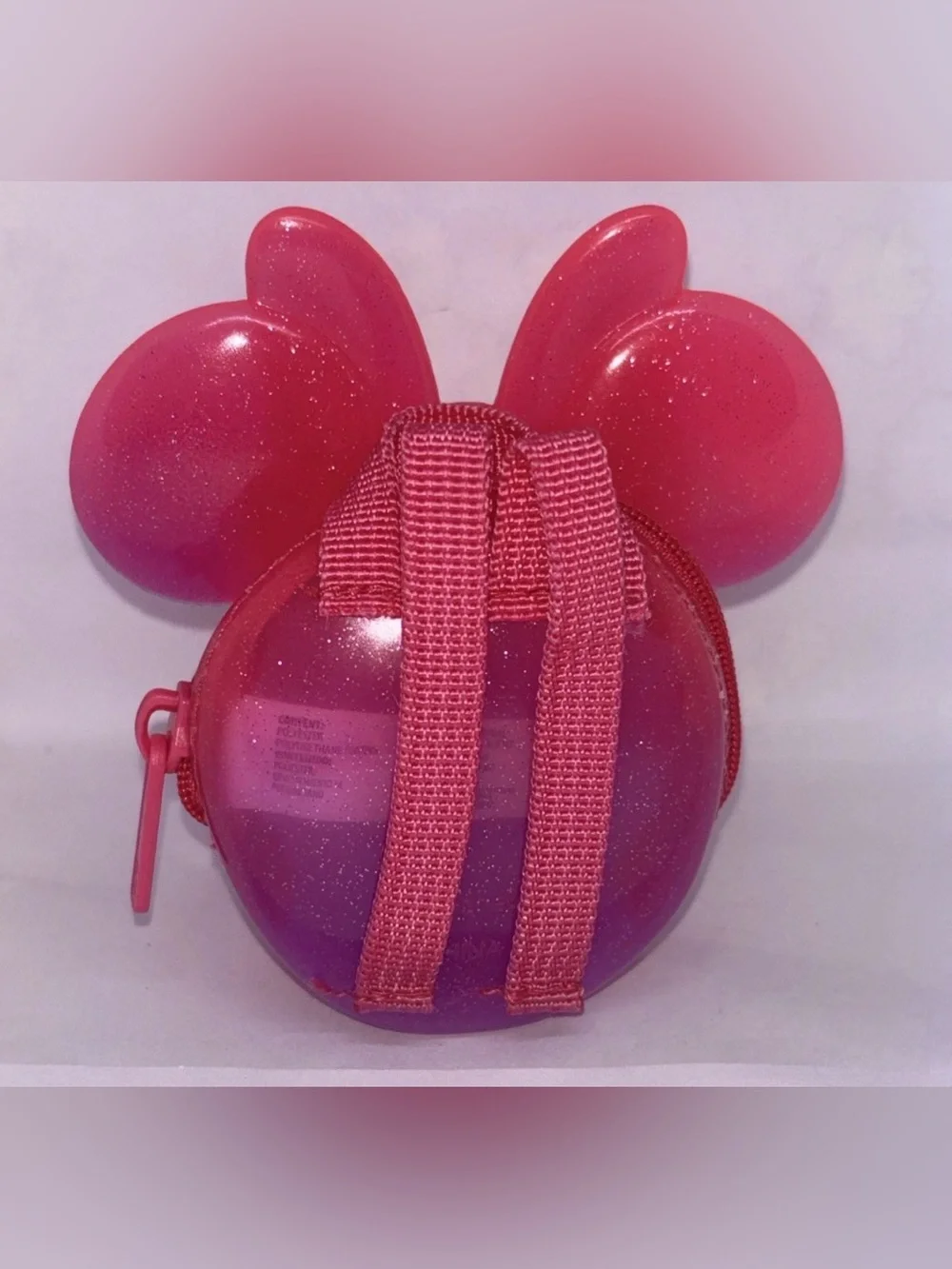 Real Littles Disney Mini Minnie Mouse Backpack Shopkins Pink Purple Glitter Zip